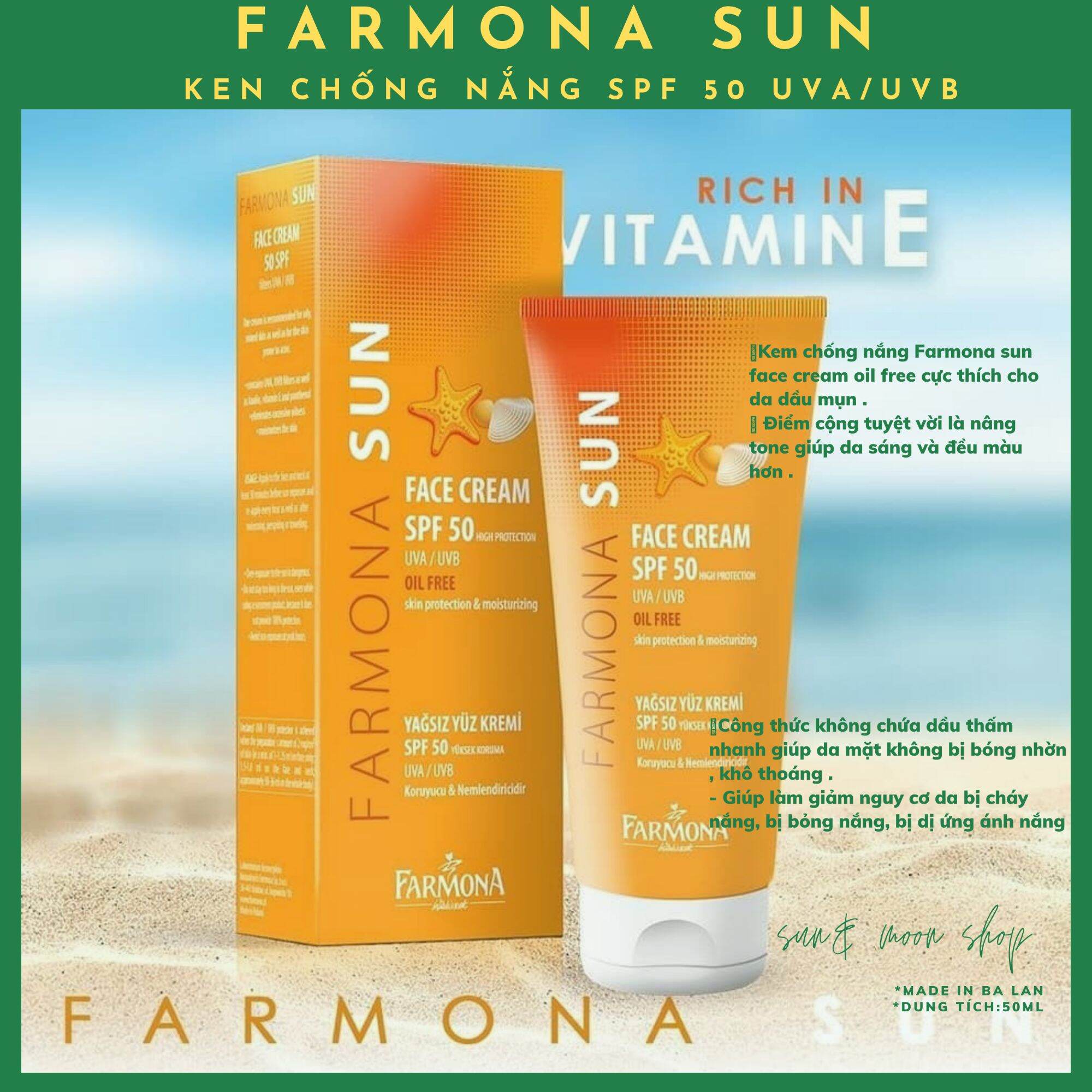 Kem Chống Nắng Farmona Sun Spf 50 Dành Cho Mọi Loại Da Đặc Biệt Da Dầu Mụn