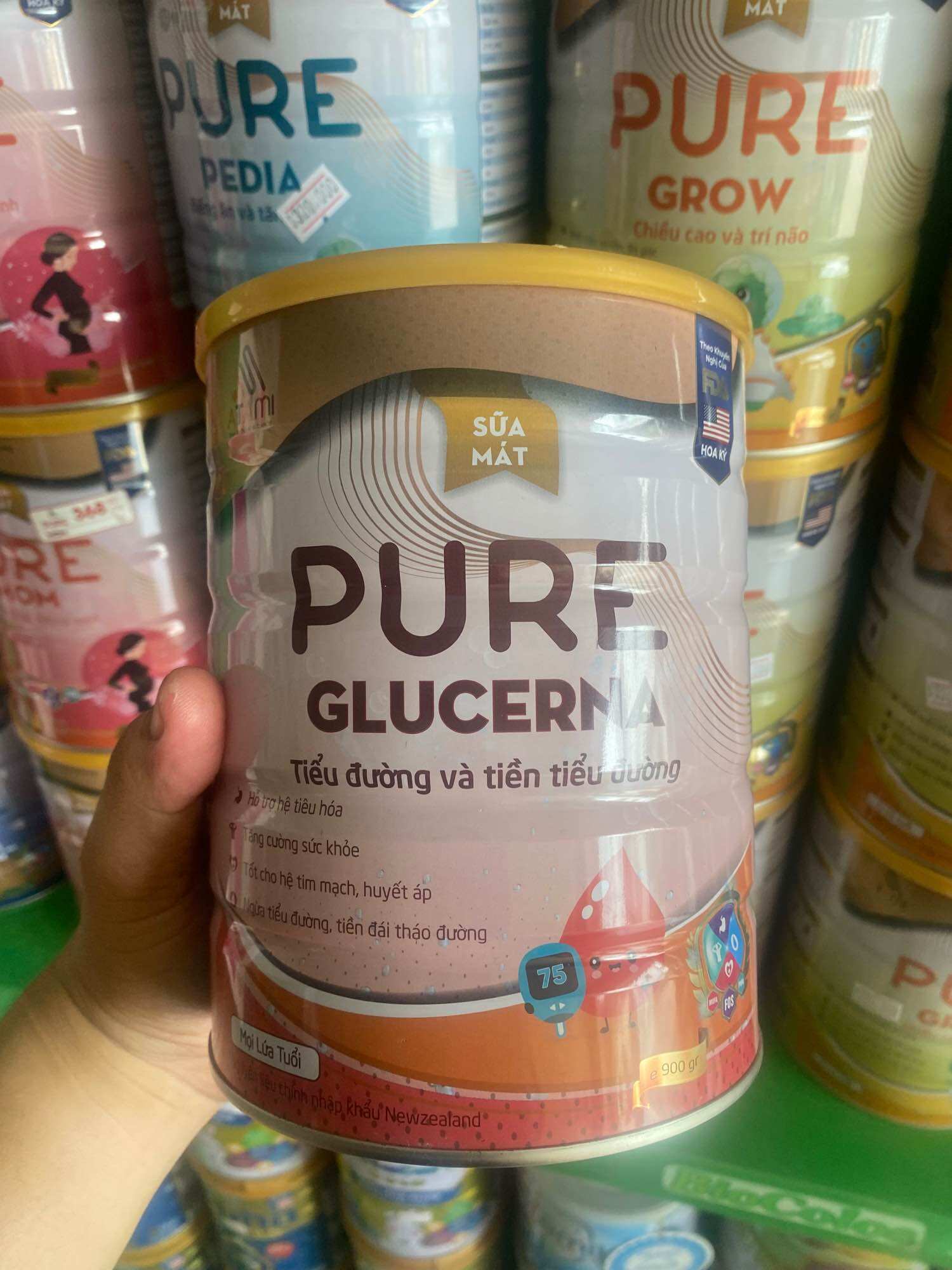 sữa bột pure glucerna 900g