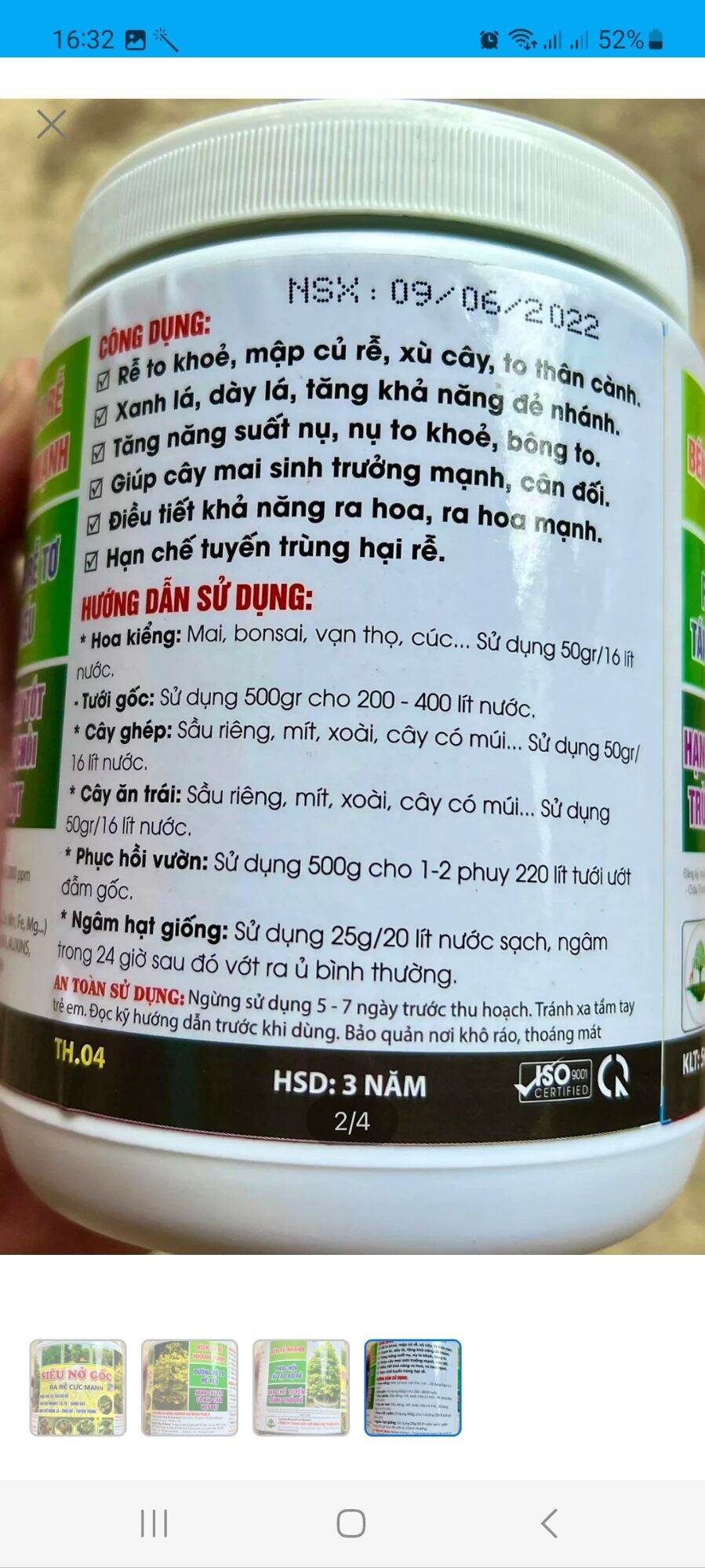 Phân bón lá SIÊU NỞ GỐC 500G