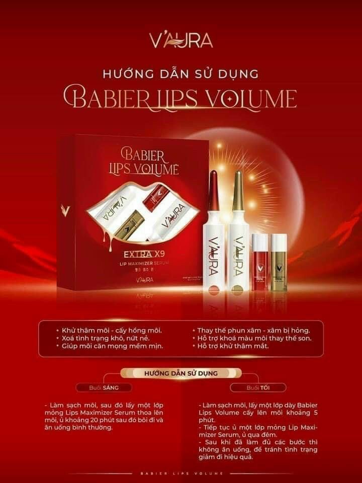 Combo Cấy Hồng Môi Vaura Master Lips V3 Extra X9