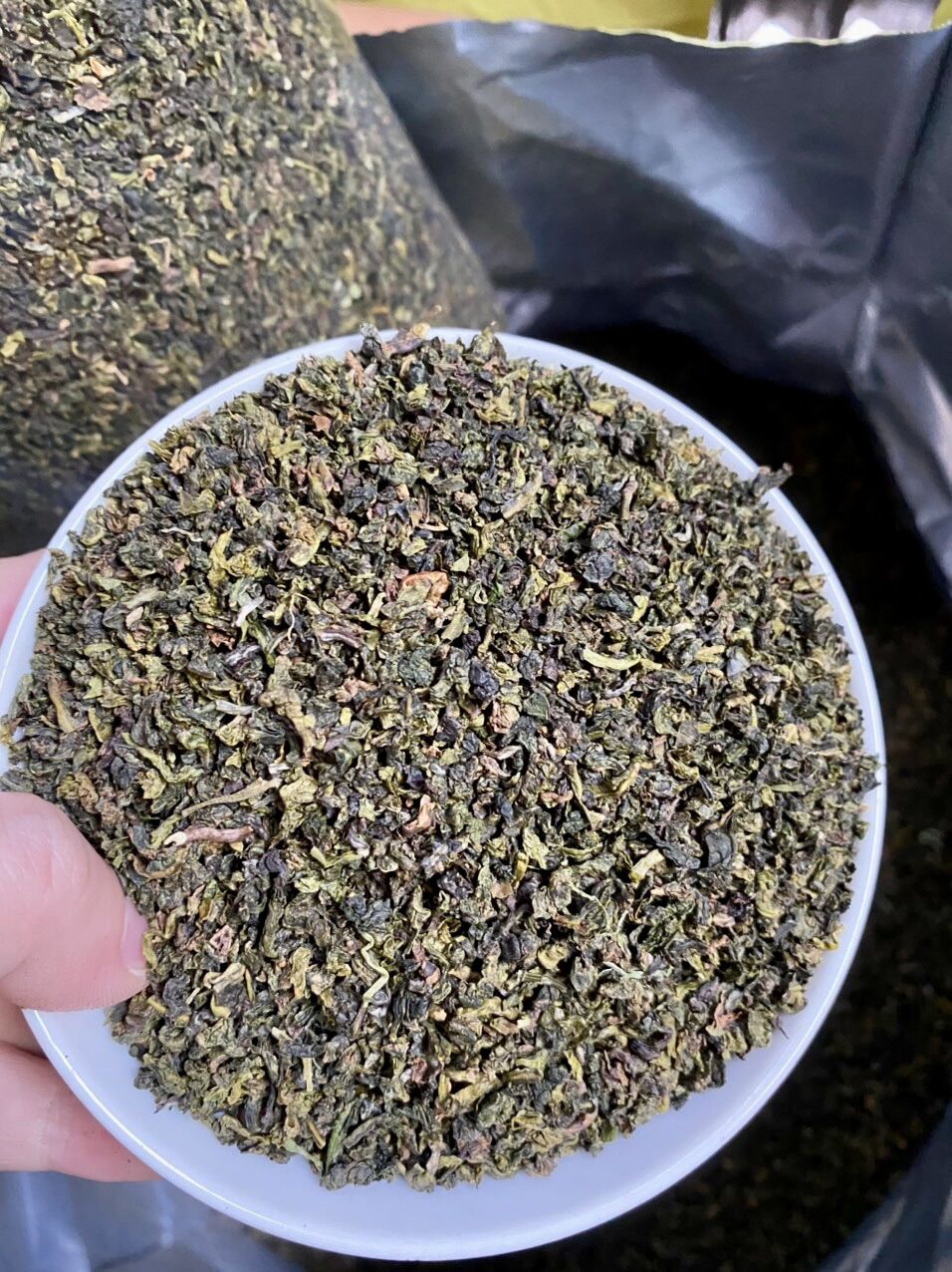 Trà xanh Bảo Lộc Trà Oolong (Ô long) tấm 1kg