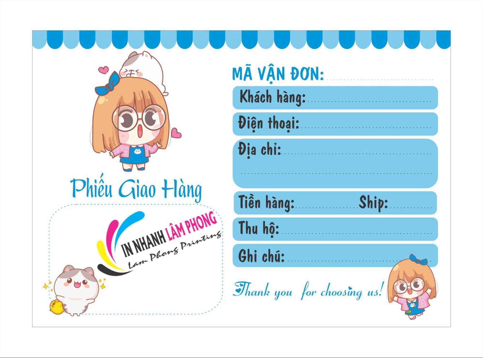 50 Decan Phiếu Ship Hàng, Phiếu Giao Hàng Có Keo Dán, Ô Ghi Mã Vận Đơn