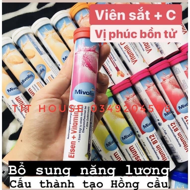 Viên C sủi Mivolis Đức ống 20 viên