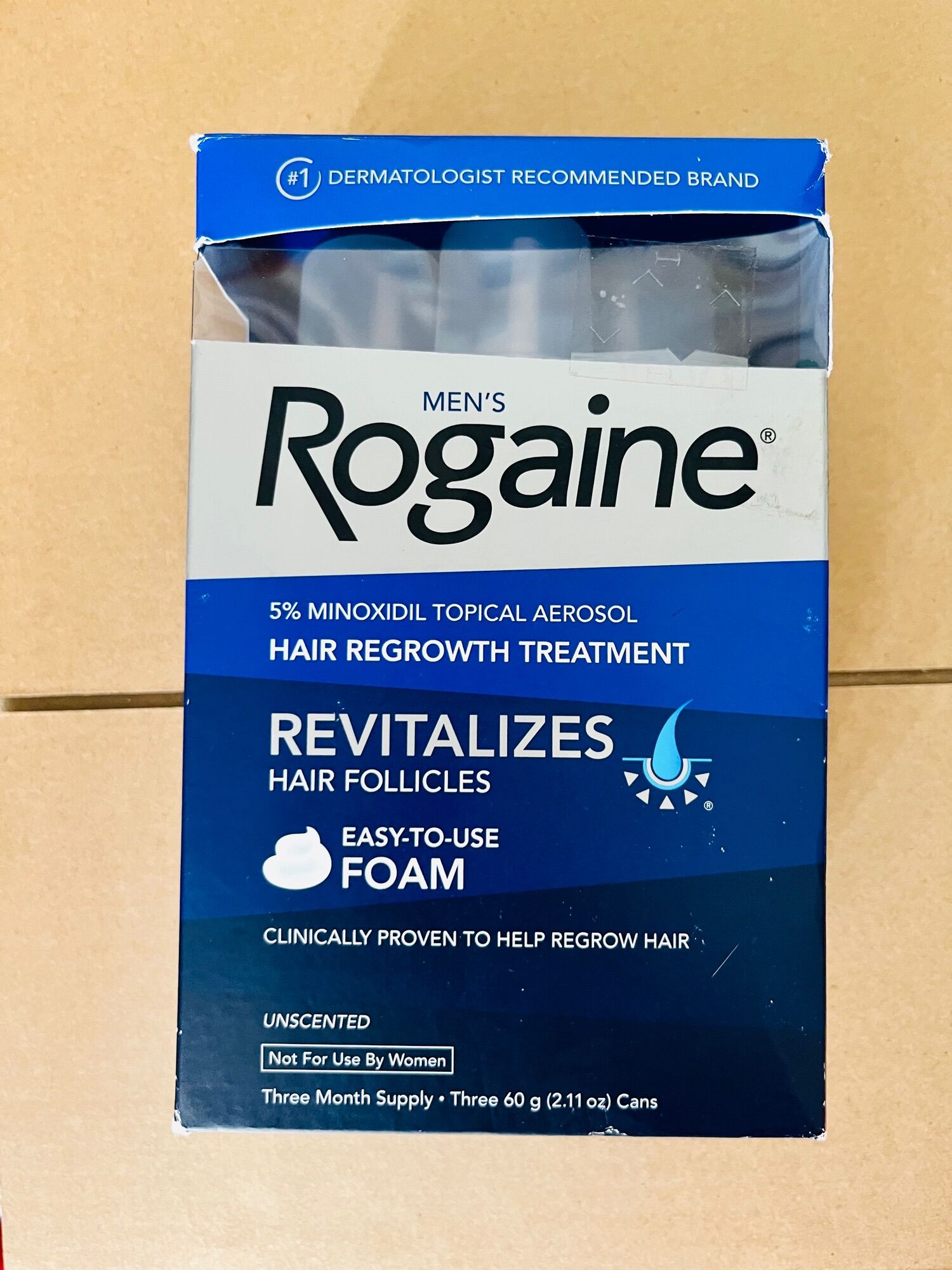 Bọt hỗ trợ mọc tóc dành cho nam Men’s Rogaine Minoxidil 5% Set Foam 60g x3
