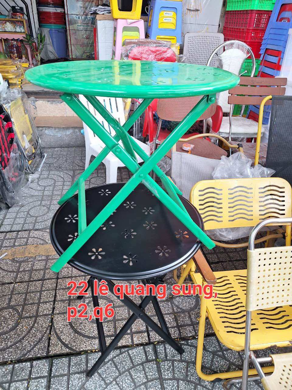 Bàn trà chanh hoa mai