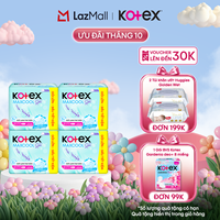 [CHỈ 20H 09.10-12.10] Combo 4 gói băng vệ sinh Kotex Max Cool French Spa siêu mỏng cánh 23cm 20x4 miếng