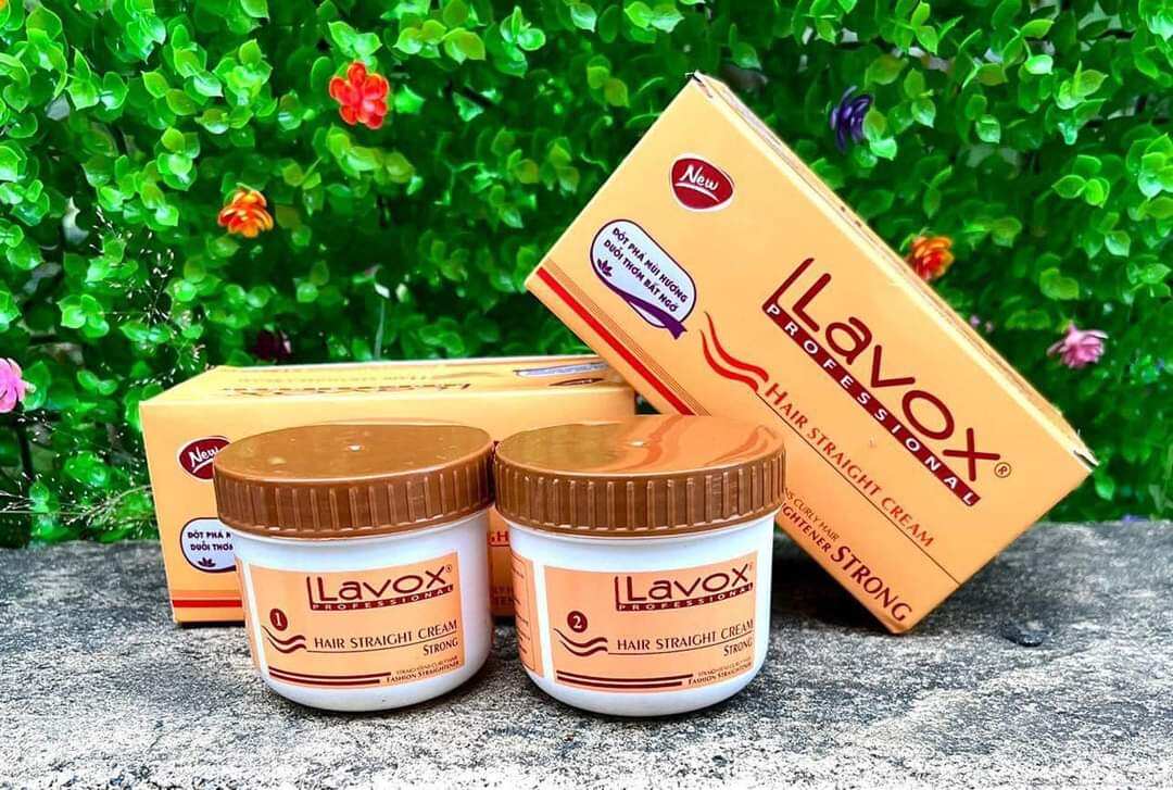 [ chính hãng ] Thuốc Duỗi Tóc Lavox Cam 140ml x 2 ( duỗi được 1 đầu )