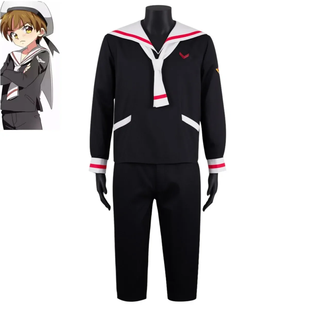 Kinomoto Sakura Li Syaoran Trang Phục Hóa Trang Unisex Anime Nhật Bản Trang Phục Cho Khuôn Viên Thủy Thủ Phù Hợp Với Buổi Tiệc Hiệu Suất Polyester Top Quần Váy