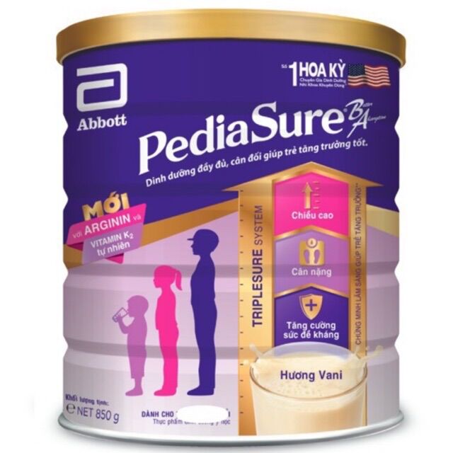 Sữa bột pediasure b/a hương vani 850g