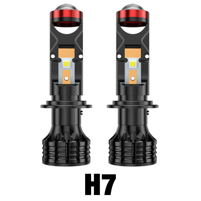 100w h4 h7 led máy chiếu mini ống kính đèn pha bóng đèn đa năng cho ô tô 22000lm hi/lo tia đèn rhd lhd 6000k 12v 24v