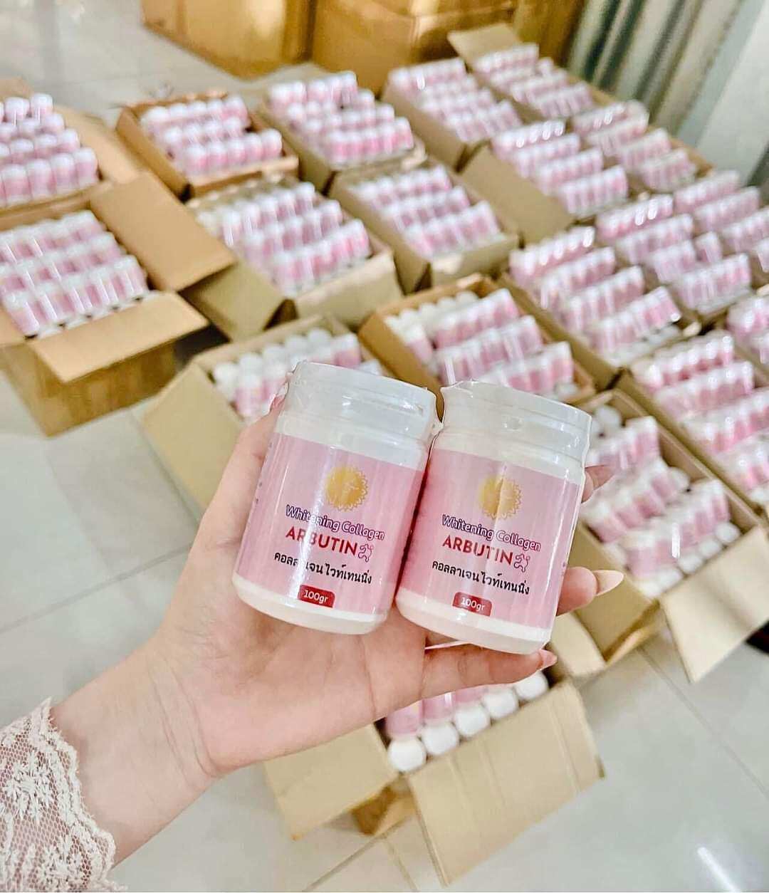 Kích trắng ARBUTIN 3C3 Thái Lan Màu Hồng siêu trắng mẫu mới 250gram chính hãng 100%