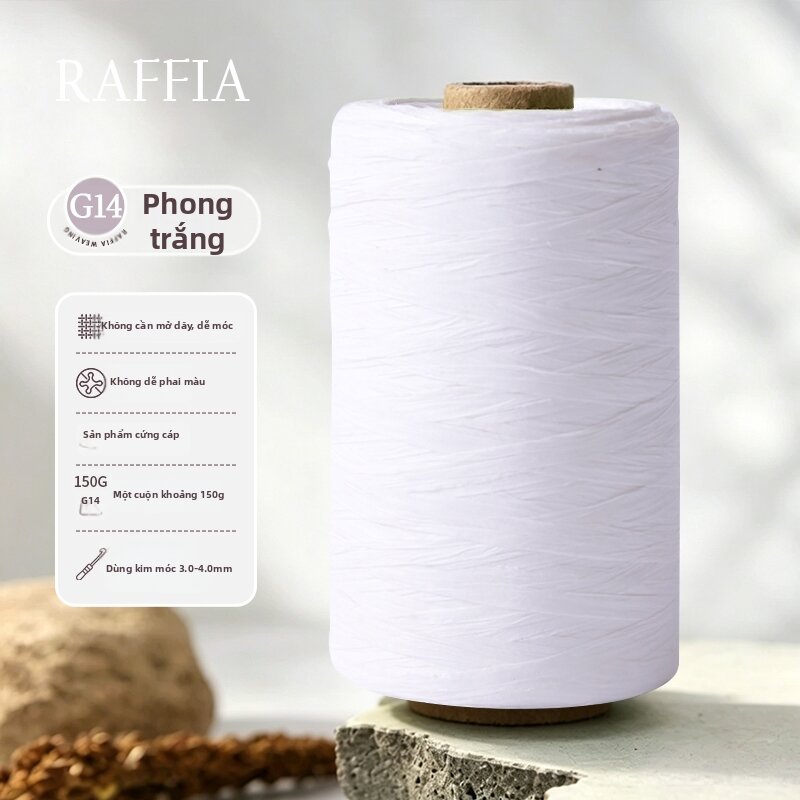 MAIXIANXIAN | Len Sợi Raffia Chống Tia UV Chuyên Dụng Làm Mũ Cói Túi Handmade