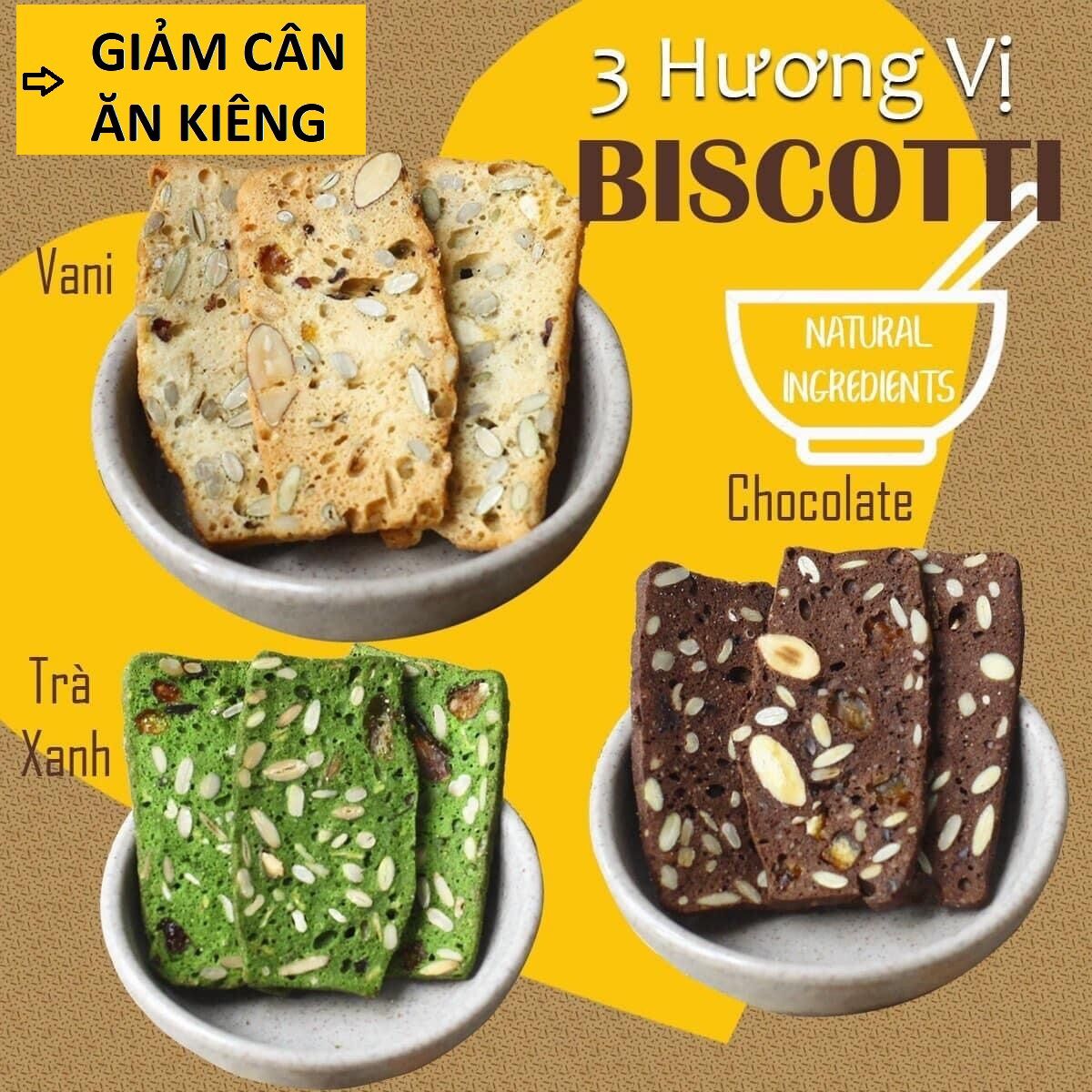 250g. Bánh Biscotti/ăn kiêng/giảm cân/keto