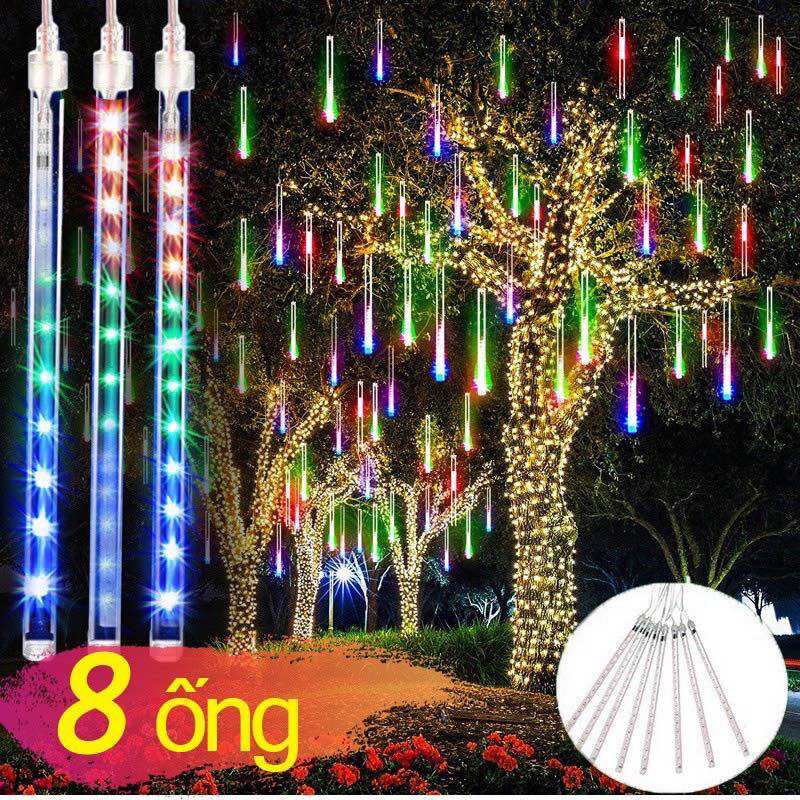 BỘ ĐÈN LED SAO BĂNG ĐỦ MÀU 8 ỐNG 50 CM SIÊU ĐẸP HIỆU ỨNG GIỌT NƯỚC