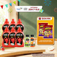 Combo 6 chai Tương ớt CHIN-SU MN 500gr+ 1chai Xốt muối ớt CHIN-SU xanh 200gr + 1chai Xốt muối ớt CHIN-SU đỏ 200gr