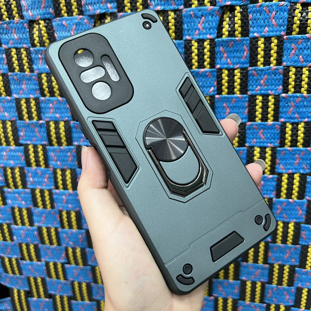 Ốp lưng Xiaomi redmi Note 10 / Note 10S / Note 10 Pro viền dẻo chống sốc có móc iring