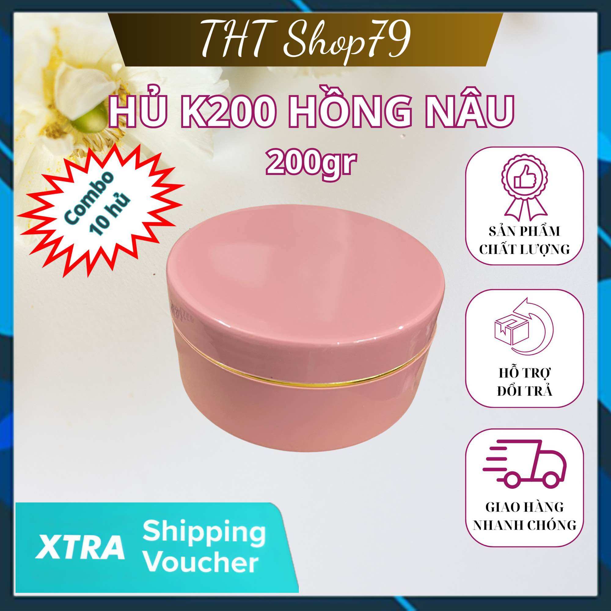 Hủ 150gr-250gr-500gr màu hồng đất (loại tốt)