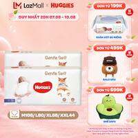Combo 2 Tã quần Huggies Gentle Soft - Corgi M54/L40/XL34/XXL22 miếng êm mềm nâng niu làn da bé
