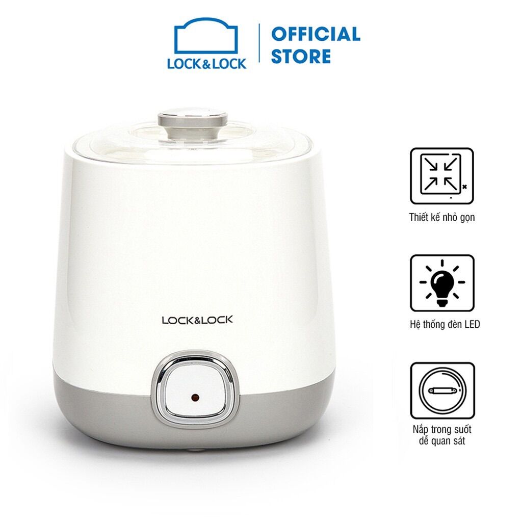 Máy làm sữa chua Lock & Lock EJY110SLV 1000ml - Màu trắng