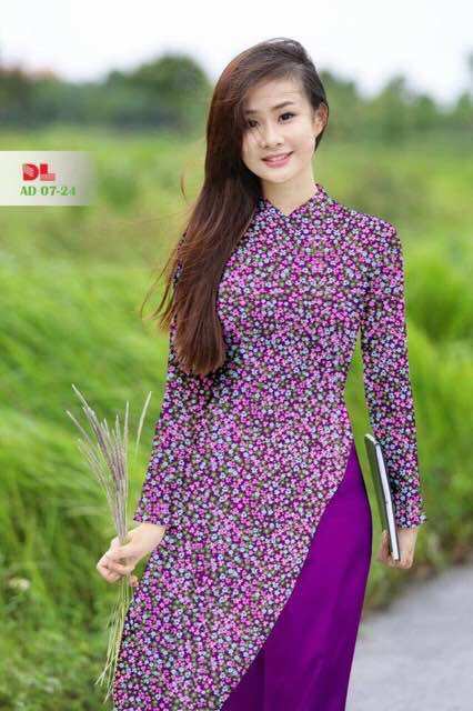 [HCM]Vải áo dài hoa nhí