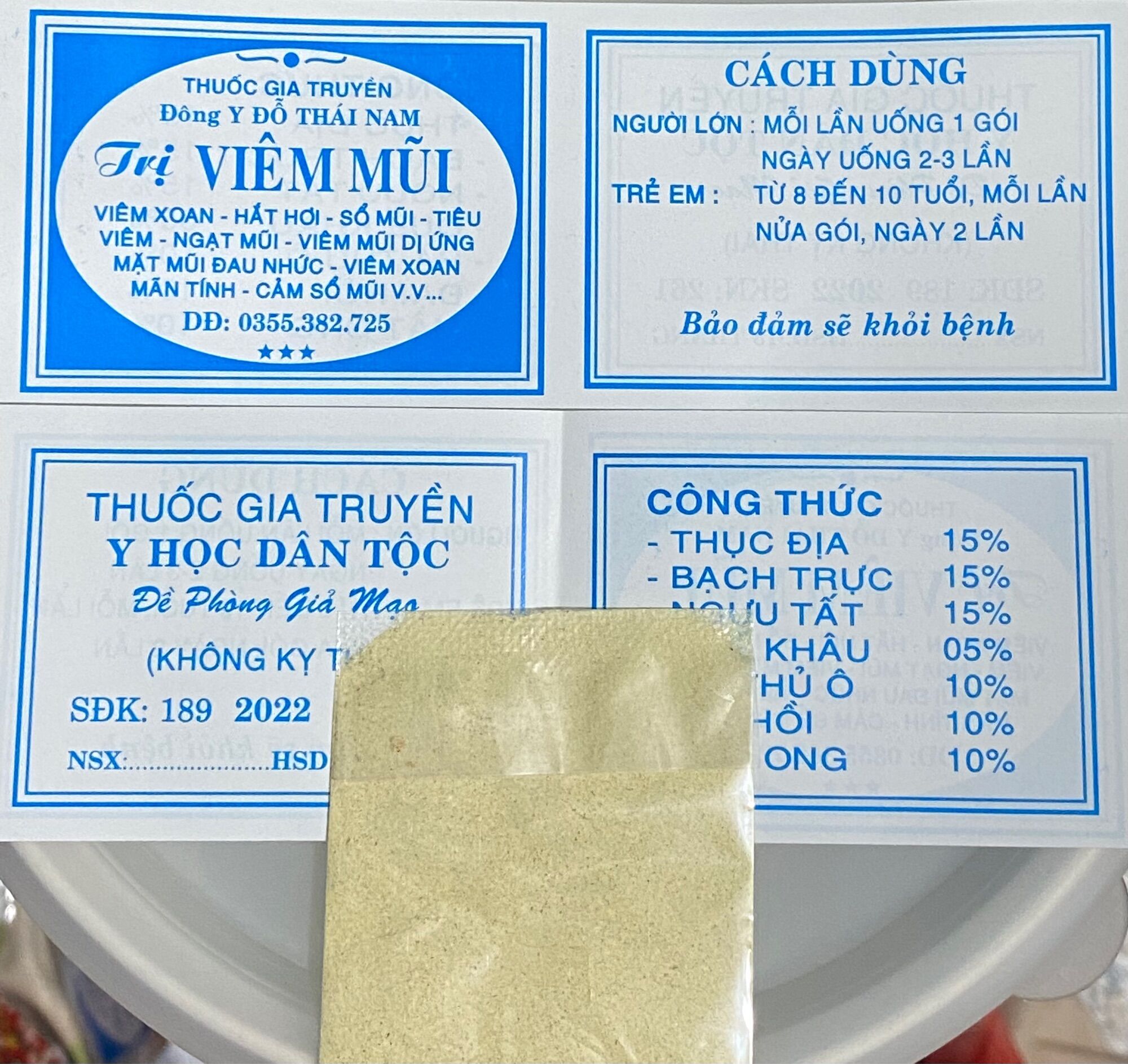 Viêm mũi dạng bột 100gói chính gốc