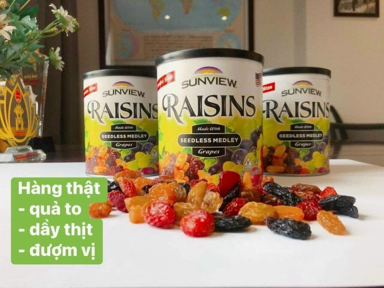 🍇🍇NHO KHÔ SUNVIEW RAISINS MỸ 🍇🍇