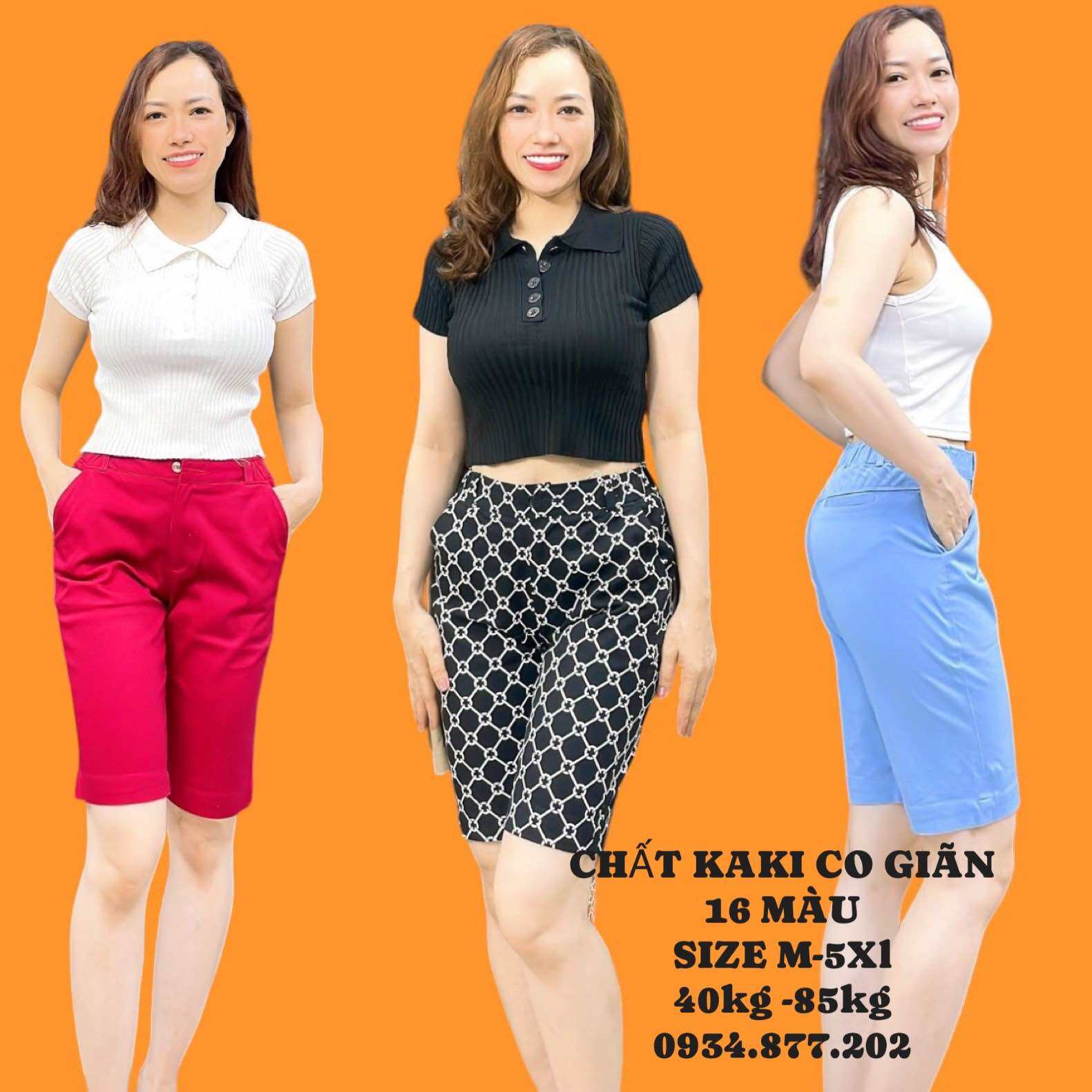 Quần lửng nữ kaki lưng thun, quần lửng nữ đẹp, hình shop tự chụp