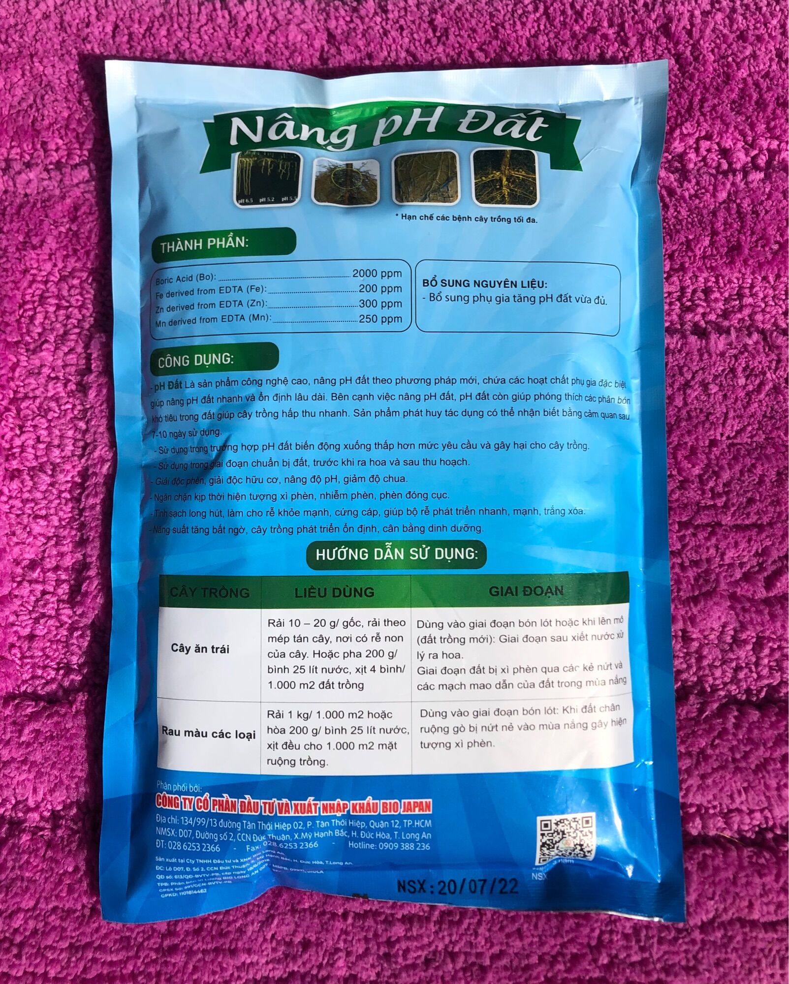 Nâng PH Đất gói 1 ký . Hàng chính hãng Quả Cầu Lửa