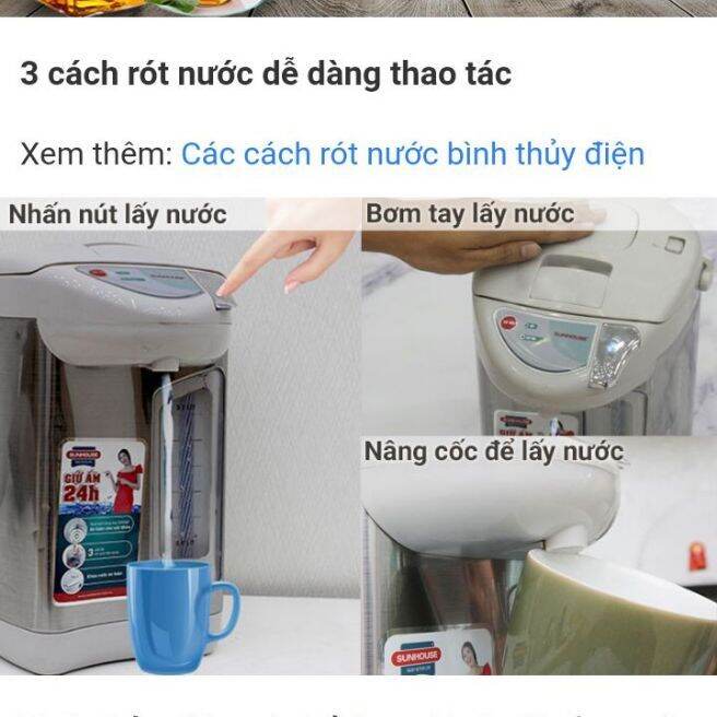 Bình thủy điện Sunhouse SHD1533 3.3 lít