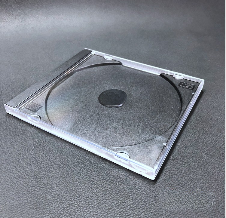 100G Black Background CD Storage Box 100 Mu Single) CD Square Box CD Box Transparent Black Background Single-Sided CD Storage Box Disc Shell