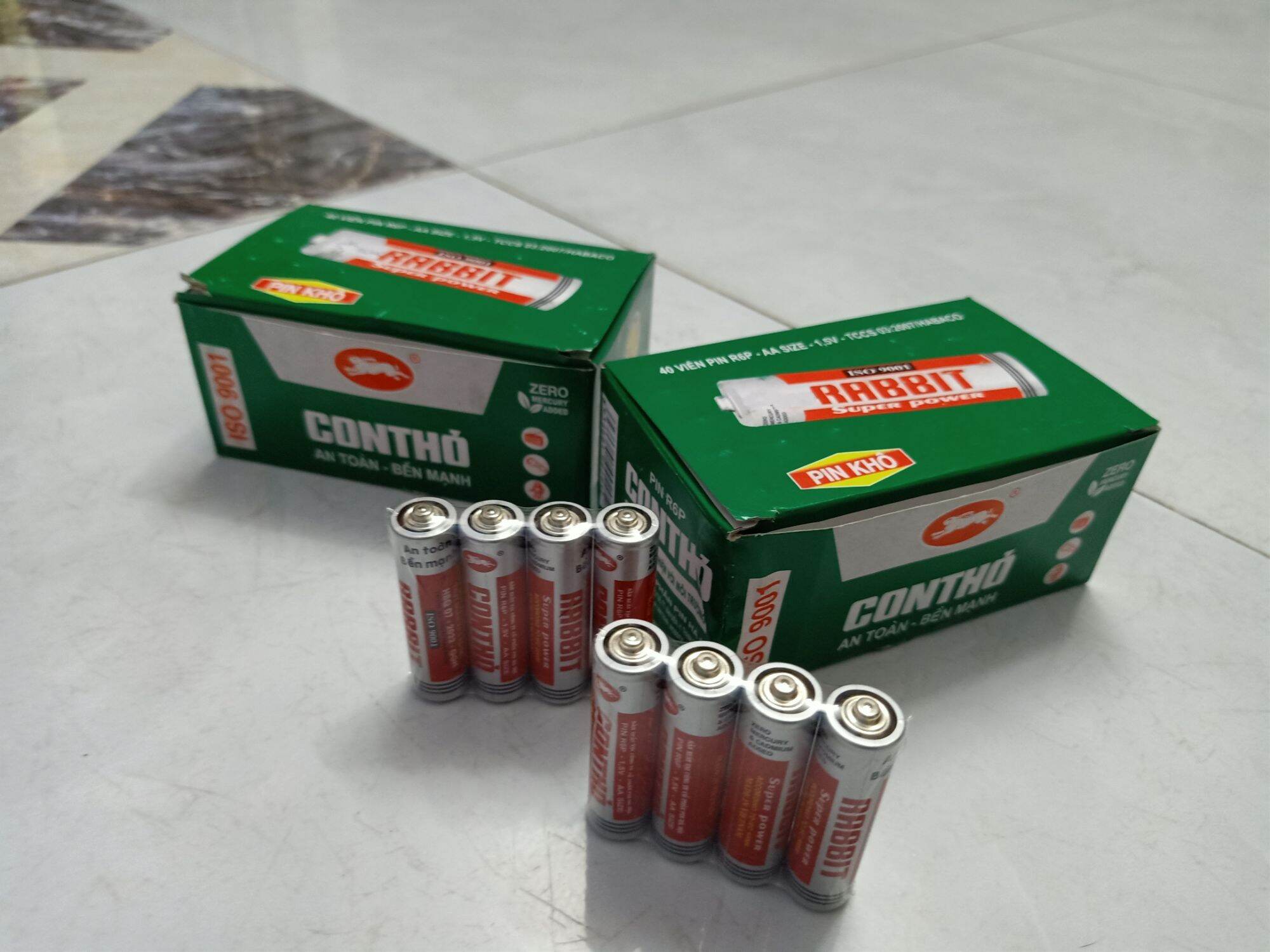 (HCM) Pin Tiểu Con Thỏ 2A, 40 Viên 1 Hộp, Bán Theo Hộp, Pin An Toàn, Chất Lượng Cao