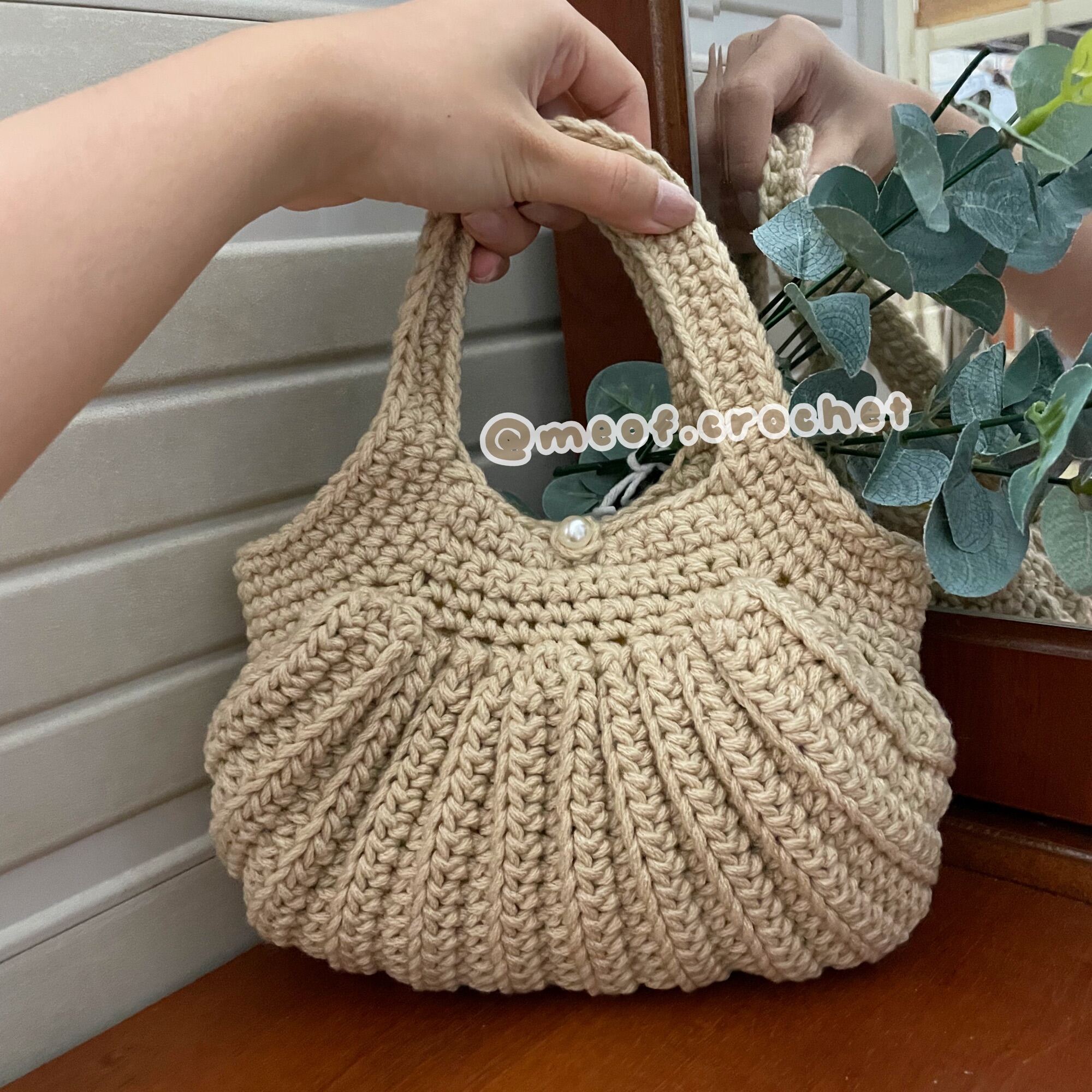 🐚 Túi xách vỏ sò SHELL-HANDBAG 🐚 (SAU 2-5 NGÀY TÚI SẼ HOÀN THÀNH VÀ ĐÓNG GÓI) - meof.crochet - Mèo M