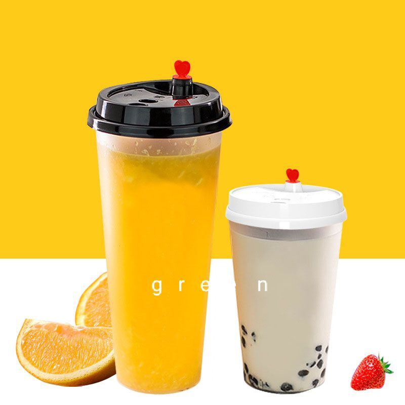 Set 5 Ly nhựa dày nắp nút tim