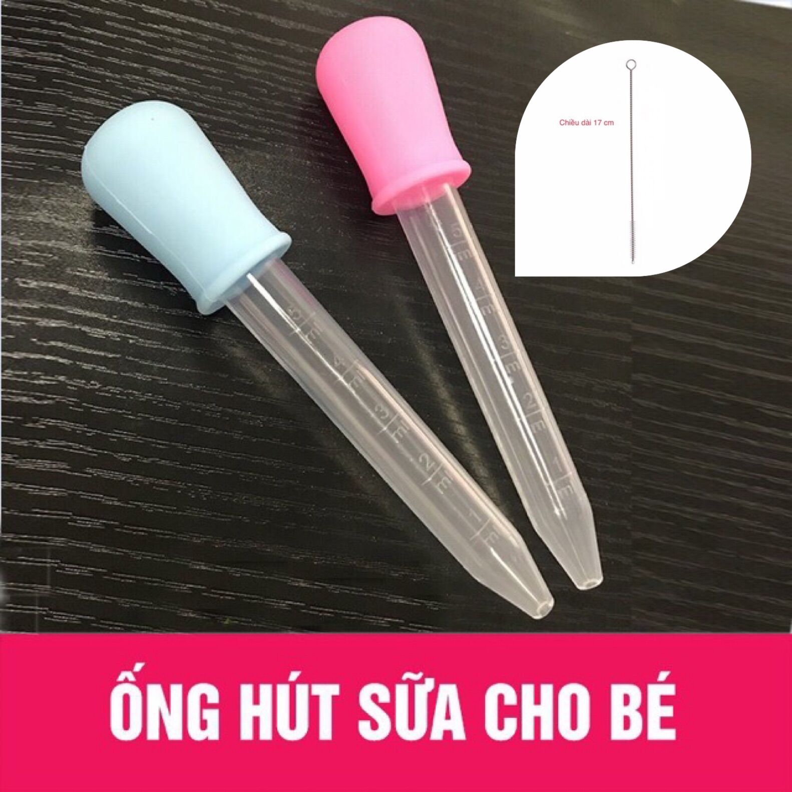 Combo sỉ 10 ống bơm thuốc , sữa cho bé 5ml/1 ống tặng kèm cọ rửa