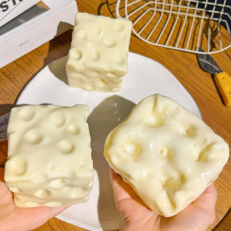 Bandai | Taba Squishy Cheese Cube Stress Ball Đồ Chơi Giác Quan Có Thể Định Hình Không Hồi Phục Hình Dạng Cho Trẻ Em Và Người Lớn Món Quà Thư Giãn