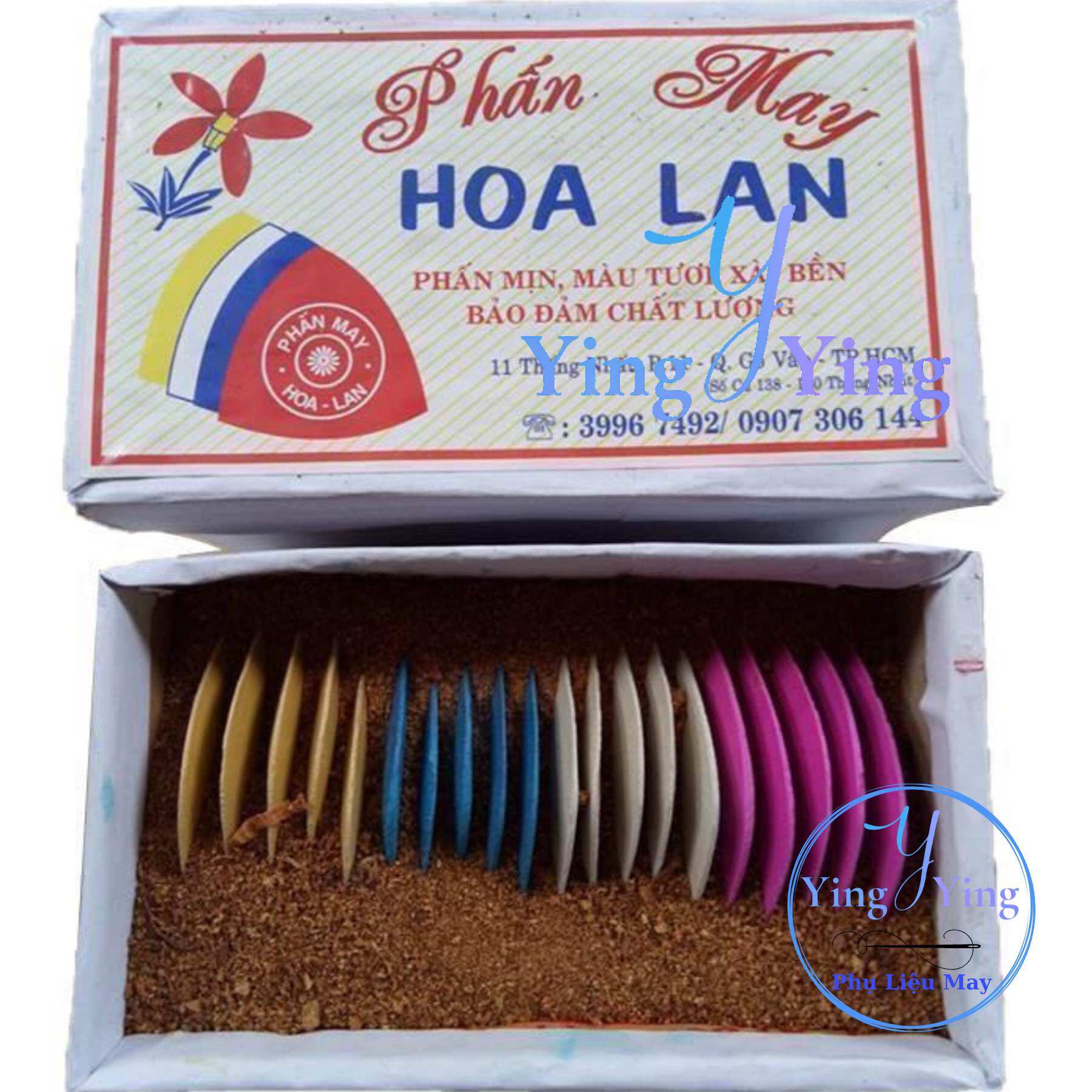 1 hộp 20 viên Phấn May Hoa Lan - Phấn vẽ vải trong may vá, phấn may tốt dễ sử dụng