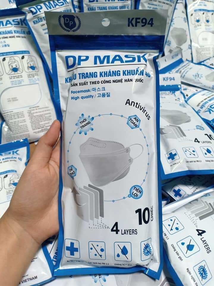 [ Combo 50c ] Khẩu trang KF94 4lớp túi 10 chiếc