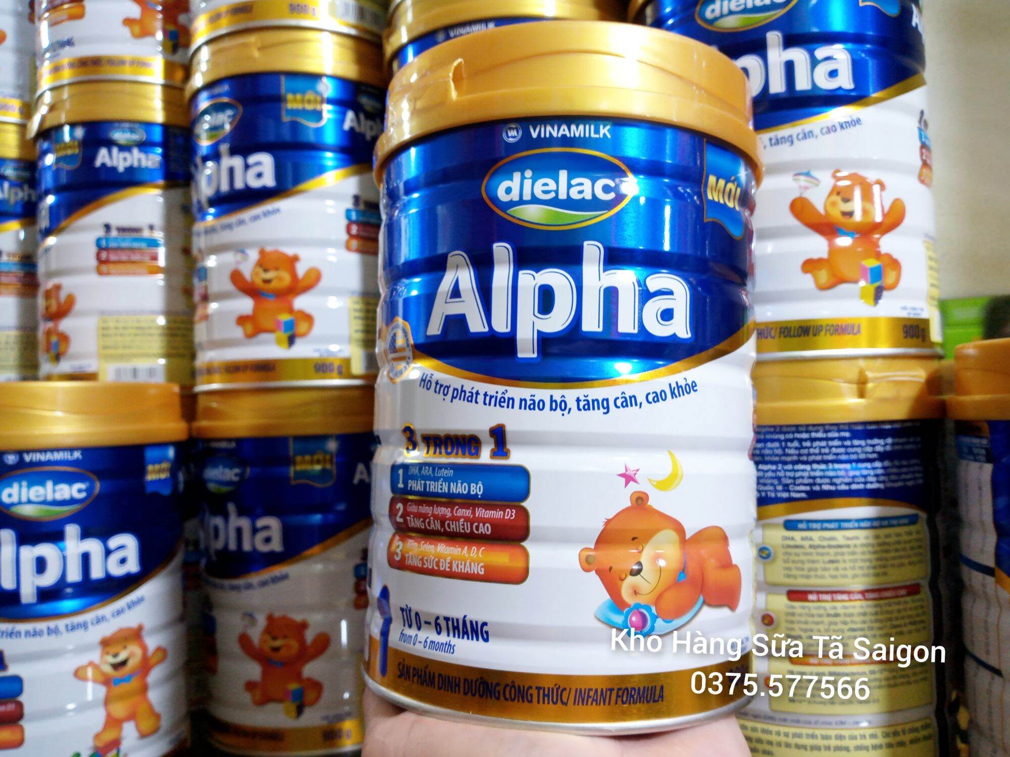 Sữa bột Dielac Alpha Lon 900g của Vinamilk