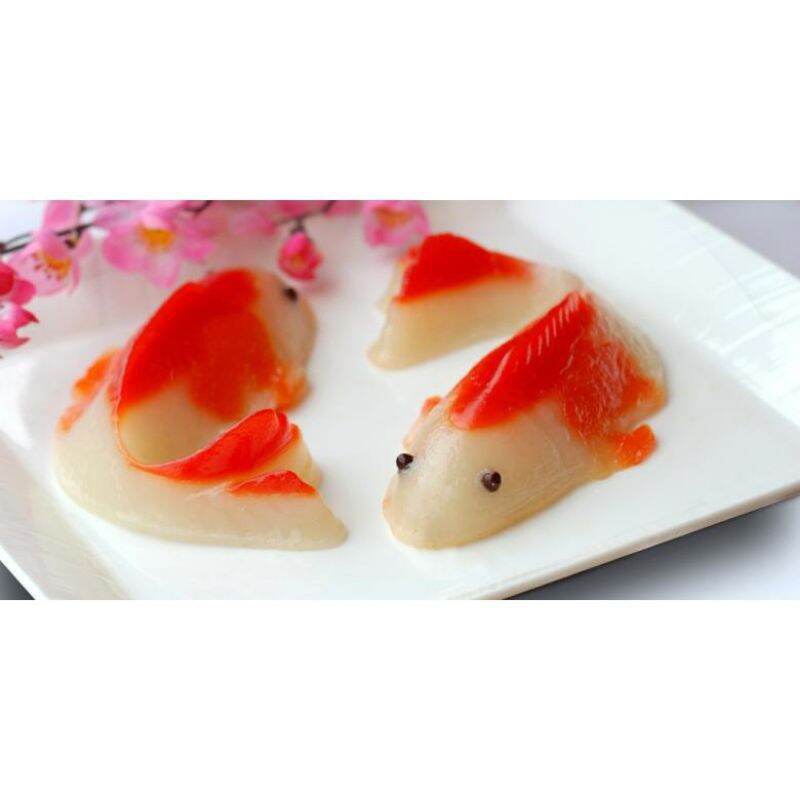 Khuôn rau câu, vỉ đá hình cá chép 9 con
