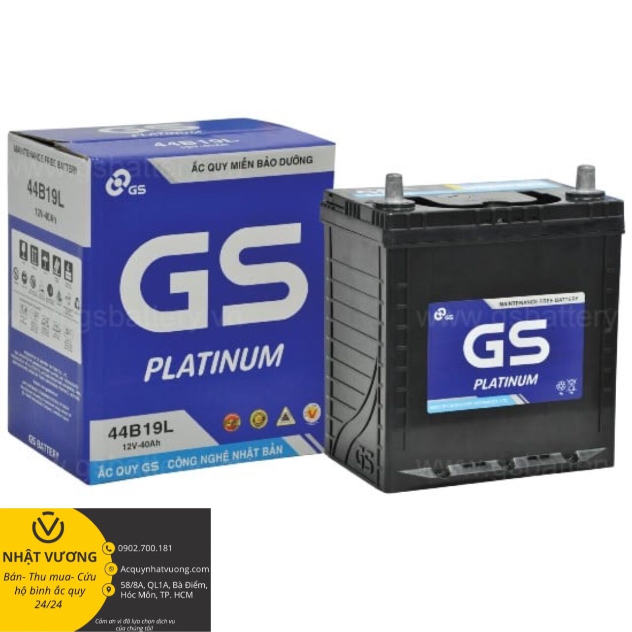 Bình ắc quy gs platinum 44b19l