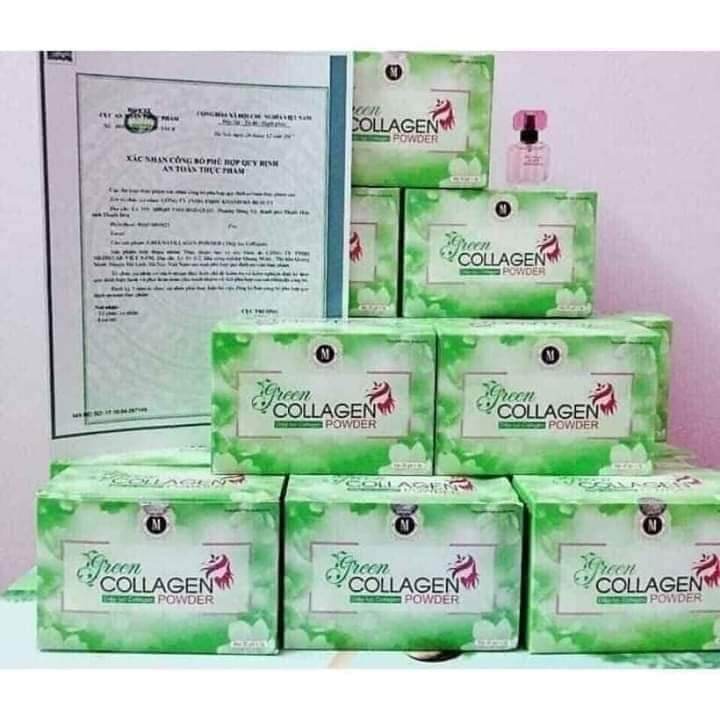 Diệp Lục Collagen Đẹp Da Giải Độc Thanh Lọc Cơ Thể - Hộp 30 Gói