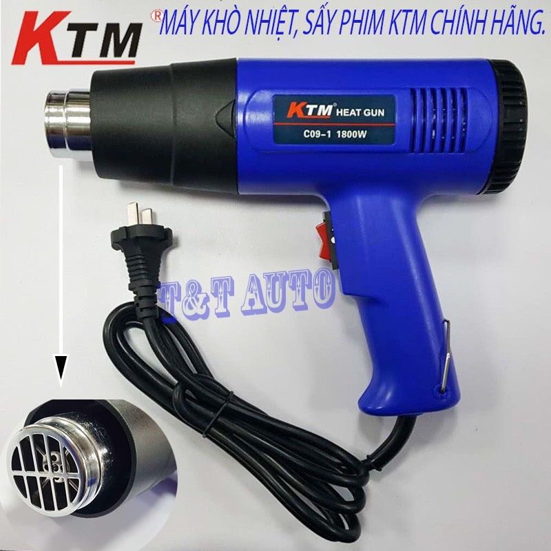Máy sấy phim, khò nhiệt không khí nóng điều chỉnh nhiệt độ KTM chính hãng.