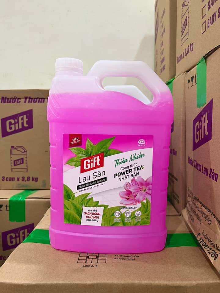 Nước lau sàn Gift hương hoa lyly can 3,8kg