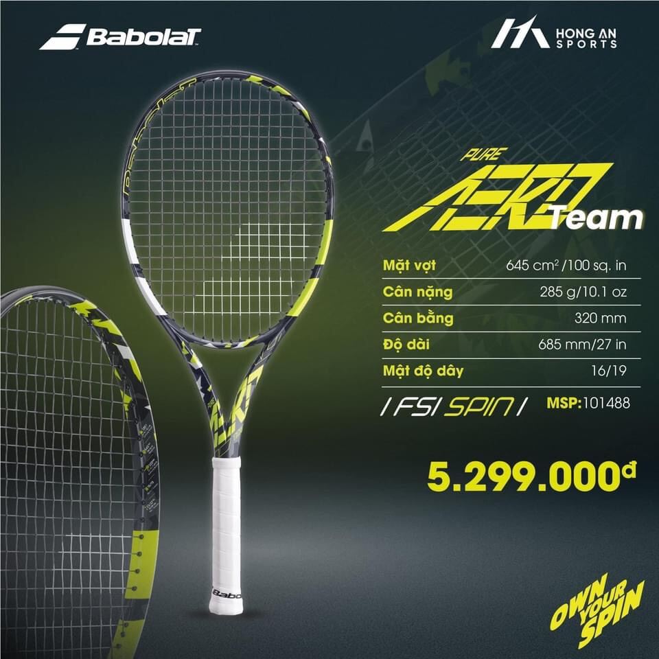 Vợt Tennis PURE AERO TEAM 285gram 2023 101488