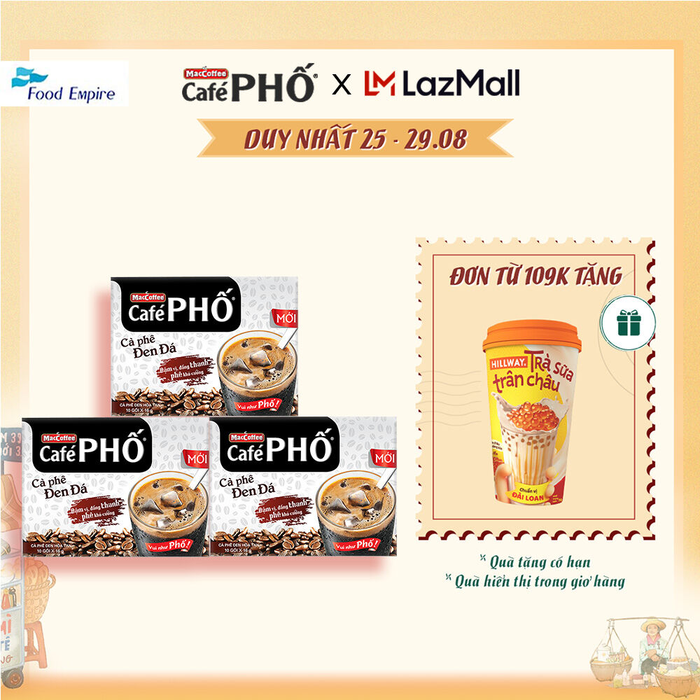 Combo 3 hộp cà phê phố đen đá - maccoffee