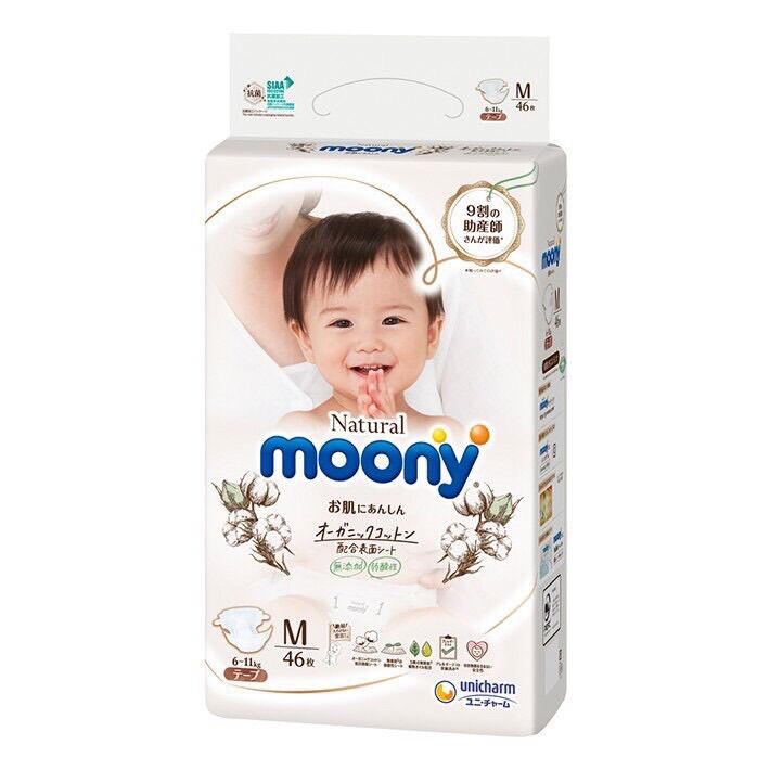 [ Tã/ Bỉm Moony Natural] nội địa Nhật cao cấp đủ size