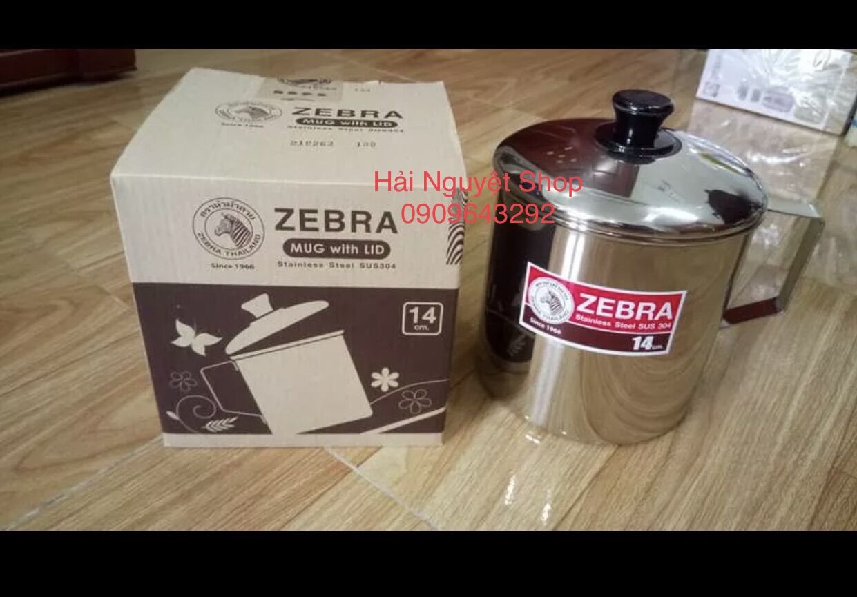 CA NƯỚC CÓ NẮP ZEBRA THÁI LAN - SUS304