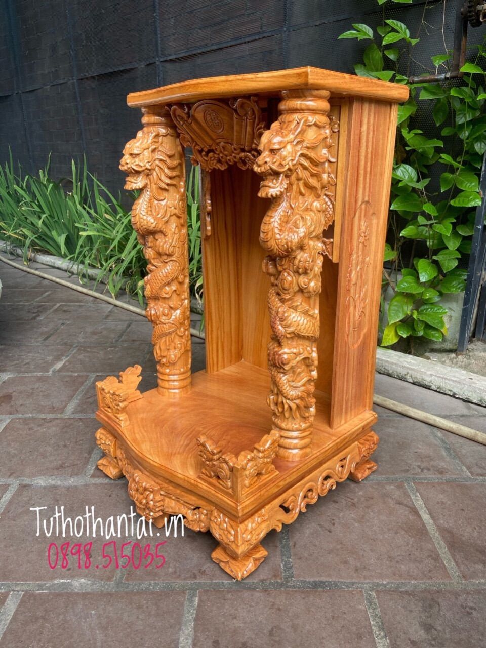 Bàn thờ thần tài cao cấp mẫu Rồng Phun Lửa