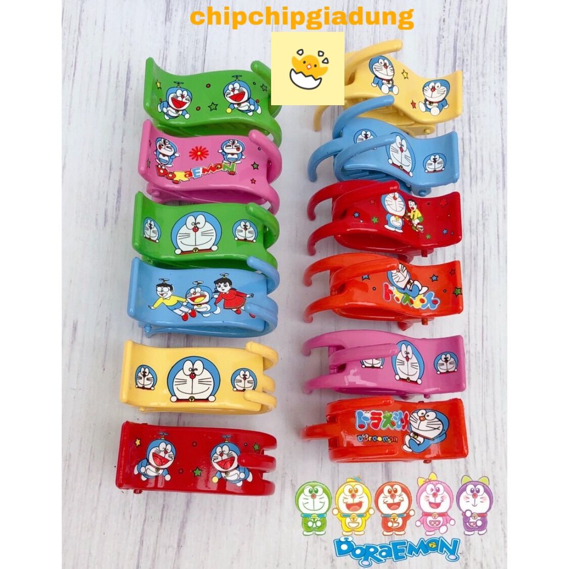 Kẹp tóc càng cua 3 răng doraemon chipchipgiadung kẹp tóc càng cua dễ thuơng kẹp tóc nữ hoạt hình xinh xắn giá rẻ kep toc cang cua 3 rang kep toc nu cang cua de kep doraemon kep toc cho nua mau moi gia re chịpchipgiadung
