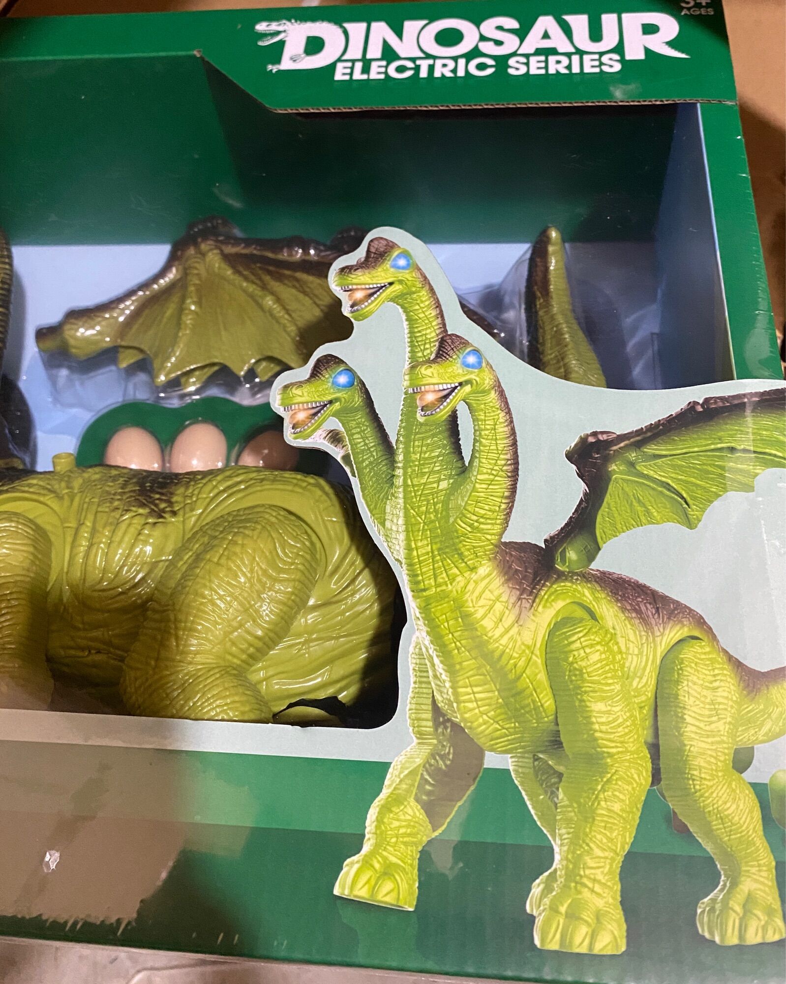 Khủng Long 3 đầu, đẻ trứng -Pin, - HUNTERSON TOYS